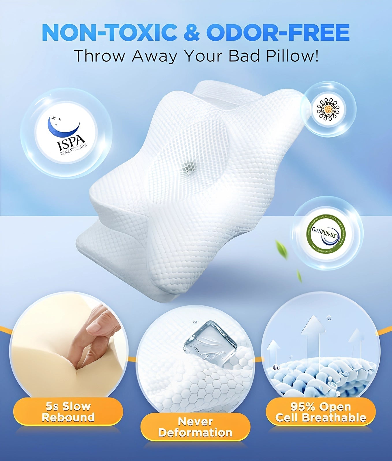 DreamAlign™ Ergonomic Neck Pillow